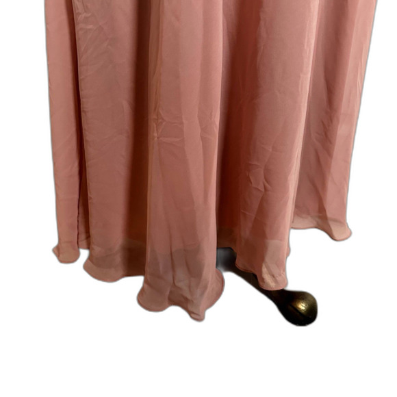 Lovely Blush Pink Maxi Dress Prom Wedding Guest Gown Women’s Size Small - Picture 5 of 12